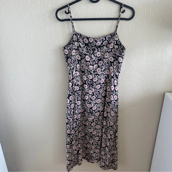 HVN Atlanta Button Front Floral Heart Print Strappy Dress US4 - Picture 3 of 7
